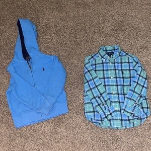 Polo Ralph Lauren Plaid Button Up & Zip Up jacket